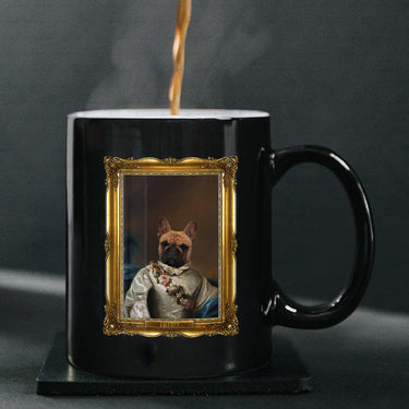 Personalized Dog Gift Idea - Royal Dog's Portrait 5 For Dog Lovers - Black Mug